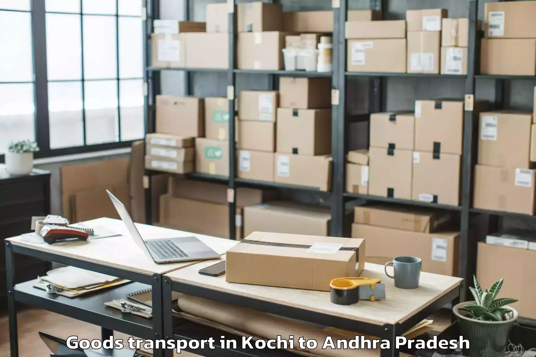 Top Kochi to Konduru Goods Transport Available